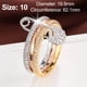 thumbnail image 4 of Anillo creativo de tres colores, anillo desmontable, personalidad femenina, microincrustaciones, anillo de pin de circonita AAA, 4 of 5