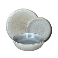 Mova - Set Vajilla 18 Piezas Cerámica Gris Linea Oslo