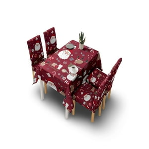 Mylhogar - Mantel De Navidad Mas 6 Fundas De Sillas