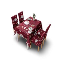 Mylhogar - Mantel De Navidad Mas 6 Fundas De Sillas