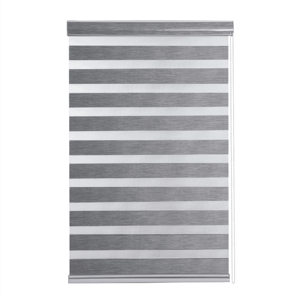 Cortina Roller Duo Zebra Día Y Noche 200 X 165 Cm Color Gris Marca Aura