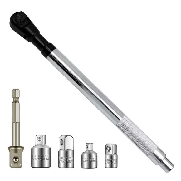 Llave de extensión angular JEUCLEL 1/2" con 4 adaptadores