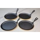 thumbnail image 5 of Juego de 4 sartenes de hierro fundido HAWOK para fajitas con manijas removibles, 5 of 9