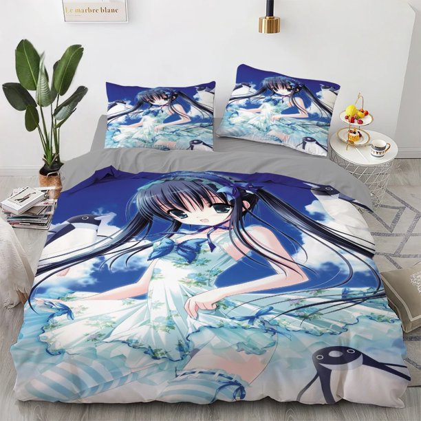 kawaii Bedding Set Japan loli Duvet Cover Set Kids Bedroom Cartoon ed Quilt Cover Bedroom GiftBed Sheets
