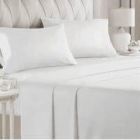 Genérico - Sabanas 200 Hilos 2 Plazas Blanco