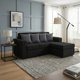 thumbnail image 2 of sofa l movible negro lino, 2 of 2