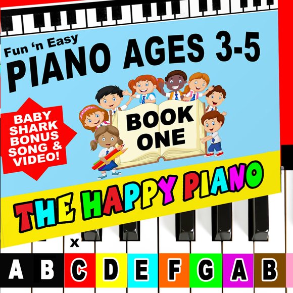Kit de piano The Happy Piano Preschoolers con libro y pegatinas