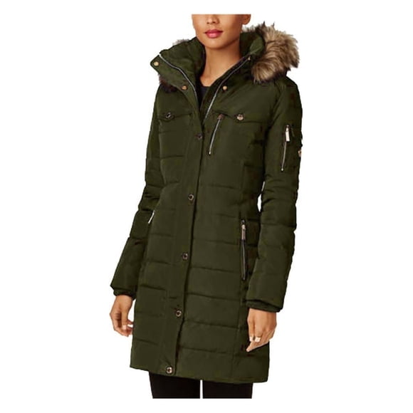 Abrigo Inflable Michael Kors Invierno Mujer Musgo Oscuro L
