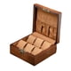 thumbnail image 1 of Caja de Reloj de Madera de Lujo con 6 Ranuras, Bisagras Resistentes con Funda de Exhibición de Reloj de Almohada de Reloj Extraíble , Cuadrado, 1 of 1