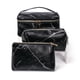 thumbnail image 2 of Bolsa de maquillaje de 3 piezas, neceser portátil, organizador de viaje, resistente al agua, para mujer, mármol, 2 of 8