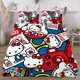thumbnail image 3 of Hello Kitty 3-Piece Bedding Set For Kids Boys Girls Adult Cartoon Warm Cute Fashion Holiday Present Gift Bed Sheets, 3 of 5