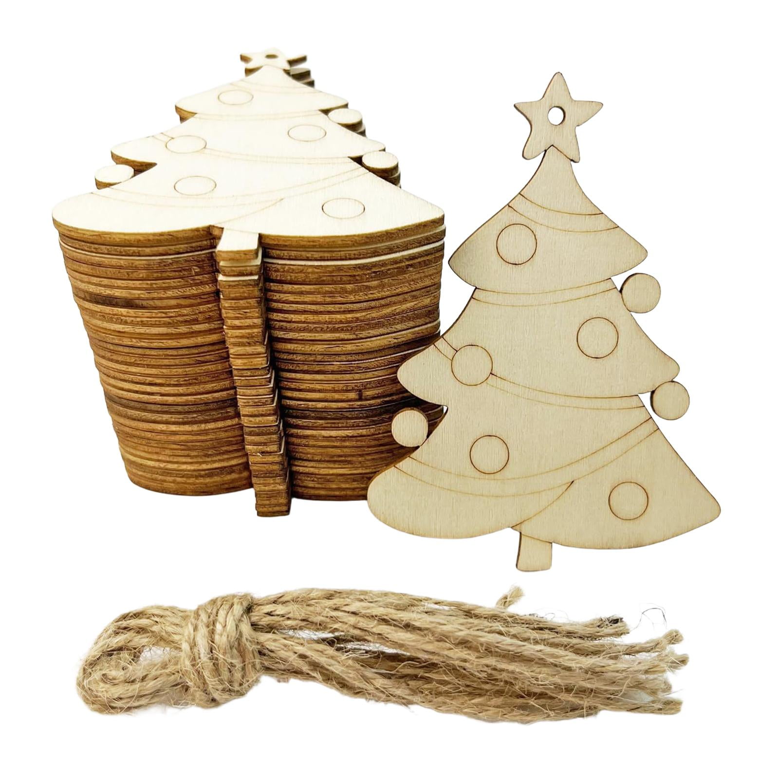 Magideal - 20 Piezas De Recortes De Discos De Madera, Fáciles De Colgar Para Proyectos De Bricolaje, Manualidades De Bricolaje, Discos De Madera Para Ventanas, C