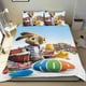 thumbnail image 1 of Saltarín Conjunto de sábanas temático, trío de piezas, cómodo y amigable con la piel, diseño único, regalo de decoración para el hogar para familiares, amigos y fans,173cm *218cm, 1 of 6
