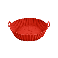 Genérico - Bandeja Reutilizable De Silicona Para Freidora De Air Fryer Roja
