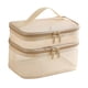 thumbnail image 1 of Neceser de viaje, organizador de cosméticos para baño, neceser con cremallera, bolso multifuncional, portátil para botellas de tamaño completo, , beige, 1 of 1