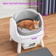 thumbnail image 3 of Caja de arena automática PetPivot con tapa abierta para gatos, color gris, 3 of 7