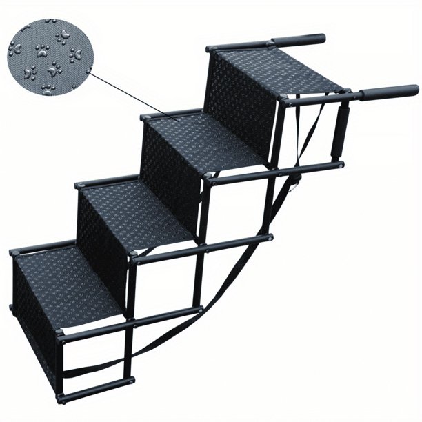 Dog Stairs, Foldable Ramps For Your Pets, Spare Joints And Practical Trunk And Car, Foldable Dog Lights For Small And Large Dogs Up To 80 Kg