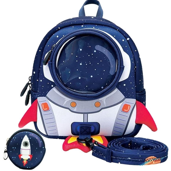 Mochila Yisibo Rocket para niños pequeños con correa de 3 a 6 años, antipérdida
