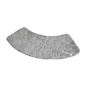 Bothyi - Alfombrilla De Ducha Curvada, Antideslizante, Para Baño, Lavandería, Bañera, Color Gris Claro