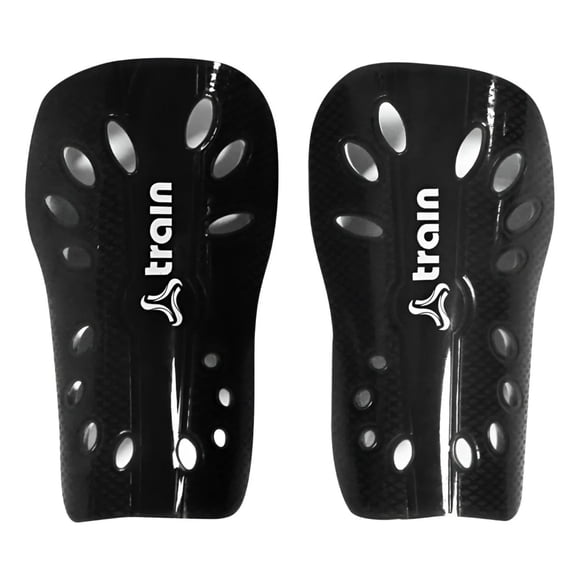 Canilleras Futbol Espinilleras Deportivas Train Adulto Niños Negro Talla M