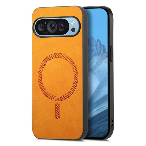 Magnetic Slim Case for Google Pixel 9 Pro with Camera Guard & Anti-Scratch Back Yellow