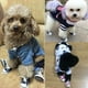 thumbnail image 4 of Zapatos para perros de compañía, 4 zapatillas deportivas de lona para cachorros, paseos al aire libre, fundas protectoras para patas de perro para deportes y carreteras calientes, 4 of 4