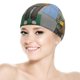 thumbnail image 5 of Bert Gorro de Natación de Licra, Gorro de Baño de Tela Cómoda, Gorro Elástico Antideslizante para Hombres, Mujeres y Niños, 5 of 6