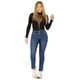 thumbnail image 1 of JEANS FULL PUSH UP LEVANTA COLA CORTE COLOMBIANO CALCE PERFECTO AZUL ACERO 42, 1 of 3