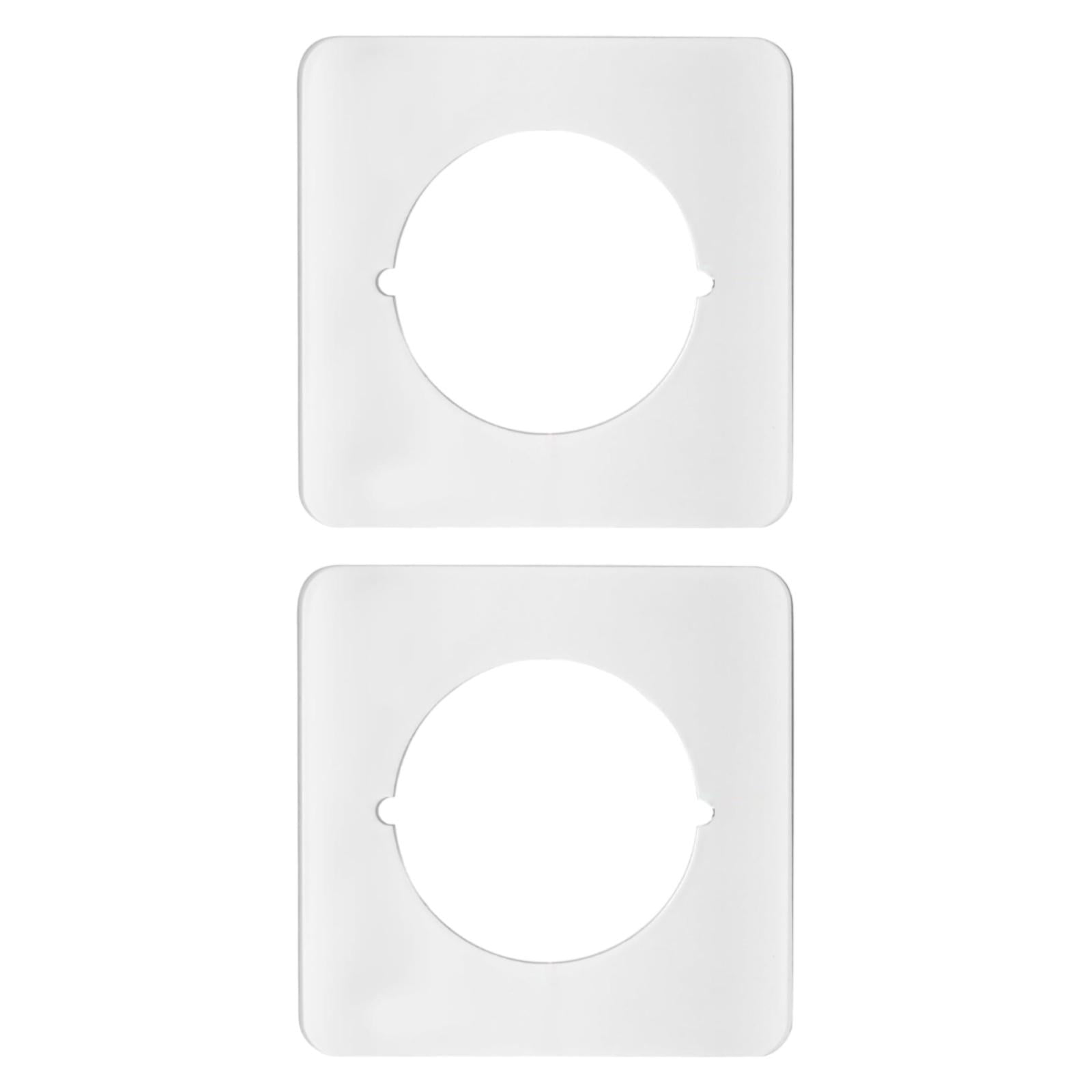 Magideal - 2 Piezas De Placa De Reparación De Refuerzo De Puerta, Placa De Perilla De Puerta, Pestillo, Cubierta De Relleno, Reparación De Fijación De Acero Inox Blanco
