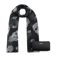 Kubayoff - Kenneth Cole - Pack Bufanda Omani Negro + Billetera Jaeda Negro