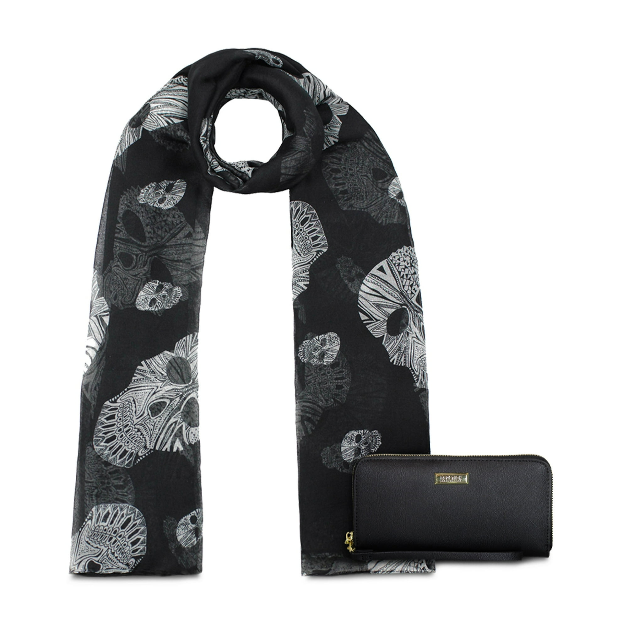 Kubayoff - Kenneth Cole - Pack Bufanda Omani Negro + Billetera Jaeda Negro