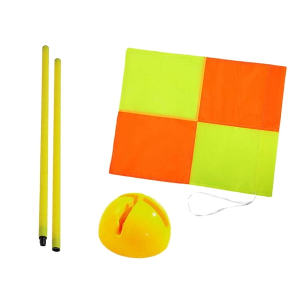 Reemplazo Portátil De La Bandera De La Esquina Del Fútbol Con La Base Amarilla Del Poste De La Bandera De La Esquina Del Campo De Fútbol De La Base 1m