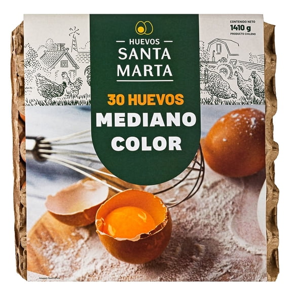 Huevos Tradicionales Mediano Color, 30 Un