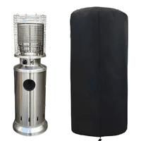 Erux - Estufa De Patio Baja - Acero Inoxidable Plateado Para Interiores Y Exteriores