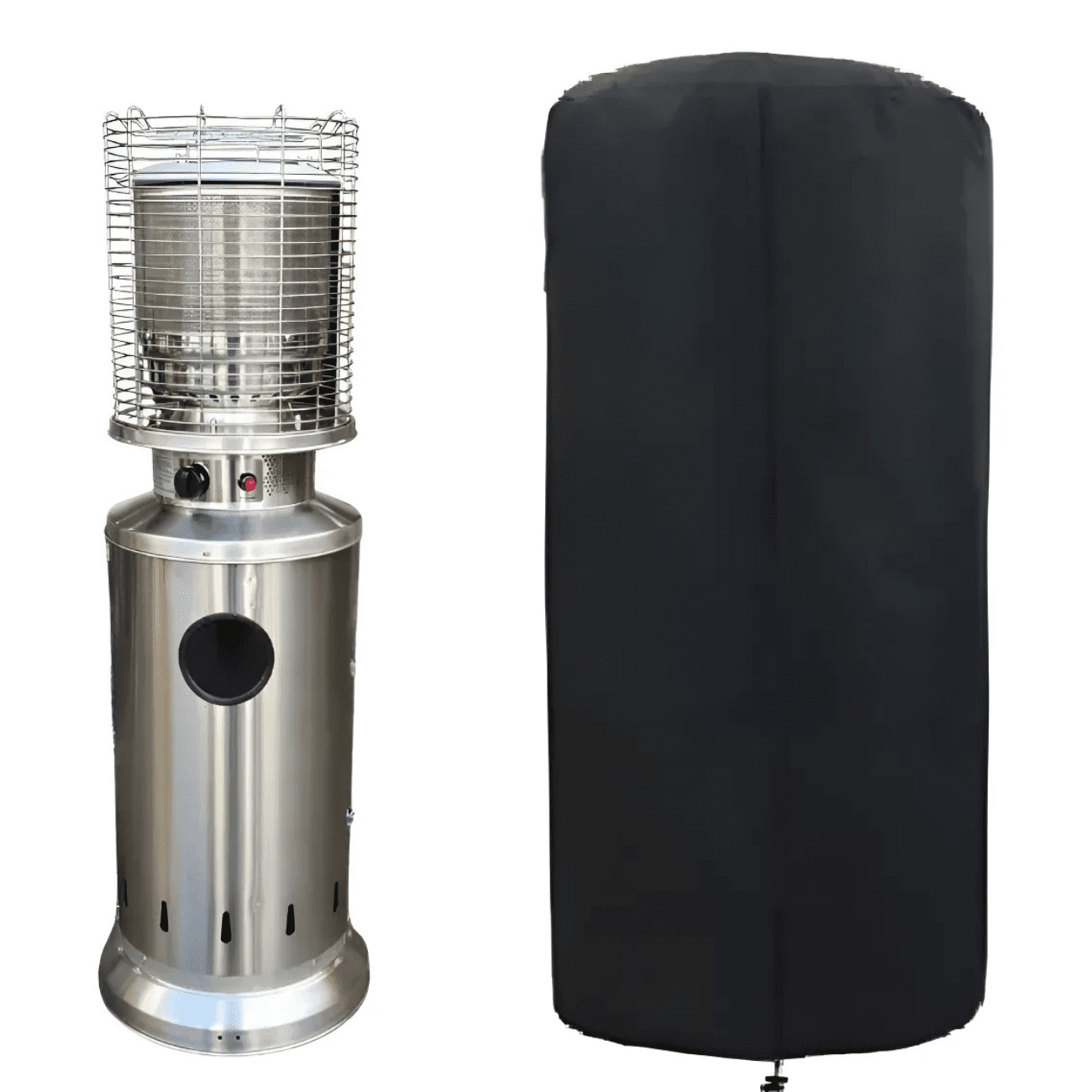 Erux - Estufa De Patio Baja - Acero Inoxidable Plateado Para Interiores Y Exteriores