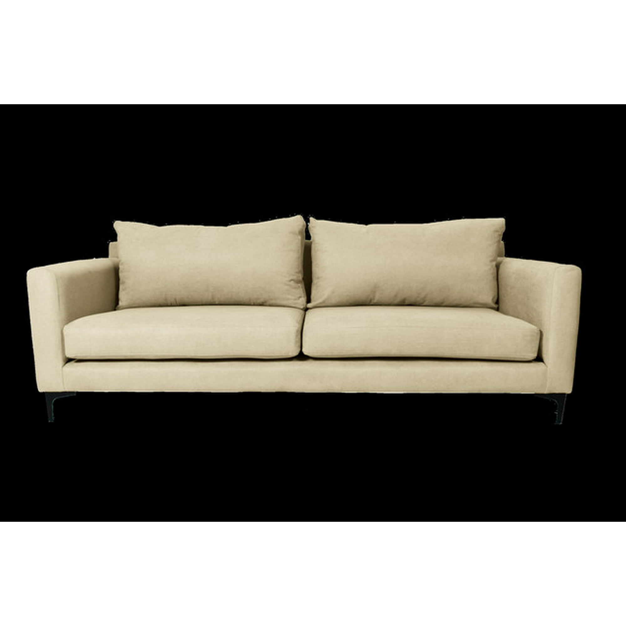 Induhome - Sofa Elena 2 Cuerpos Felpa Beige