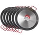 thumbnail image 1 of Paellera Garcima de 38 cm, Acero al Carbono, Pack de 6, Plateado/Rojo, 1 of 6