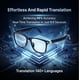 thumbnail image 2 of Gafas inteligentes de traducción MNVOEQ con IA y Bluetooth, 140+ idiomas, 2 of 9