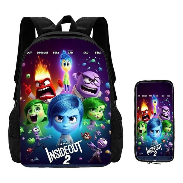 2Pcs Set Inside Mochila Out School Backpack with Pencil Case ,Cartoon School Bags for Boys Girls ,Children Backpack for Pupil