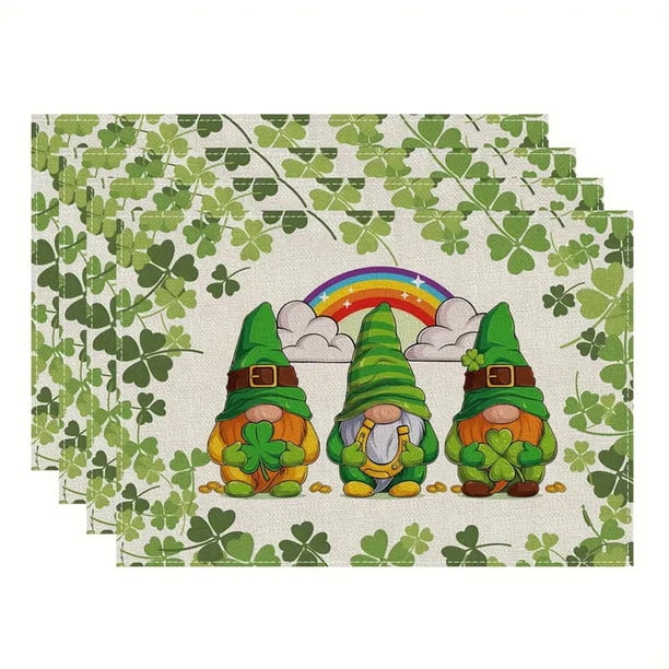 Juego de 4 manteles individuales de temporada de 12 x 18 pulgadas para decoraciones de fiestas, cocinas y comedores.