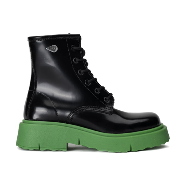Botín Cuero Atenea Negro Verde Landazuri