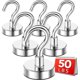 thumbnail image 1 of Ganchos magnéticos DIYMAG 22 kg (50 lb) paquete de 6, color plata, 1 of 6