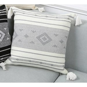 Todo Hogar Santiago De Chile - Cojín Kilim Con Borlas 45Cm X 45Cm Gris