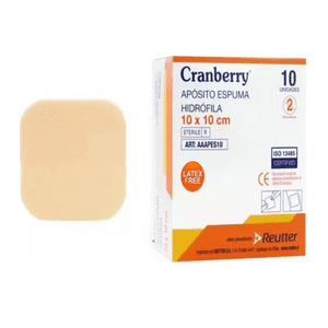 Cranberry - Apósito Espuma Hidrófila 10 X 10 (10 Unidades)