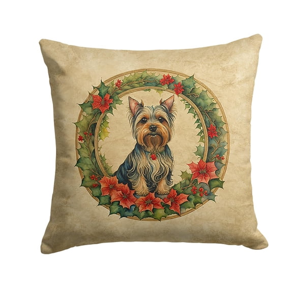 Cojín Silky Terrier Christmas