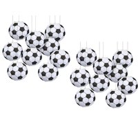 Bothyi - Linternas De Papel De Fútbol De 10 Piezas Para Mesa De Fiesta De Cumpleaños Con Temática Deportiva Para Eventos
