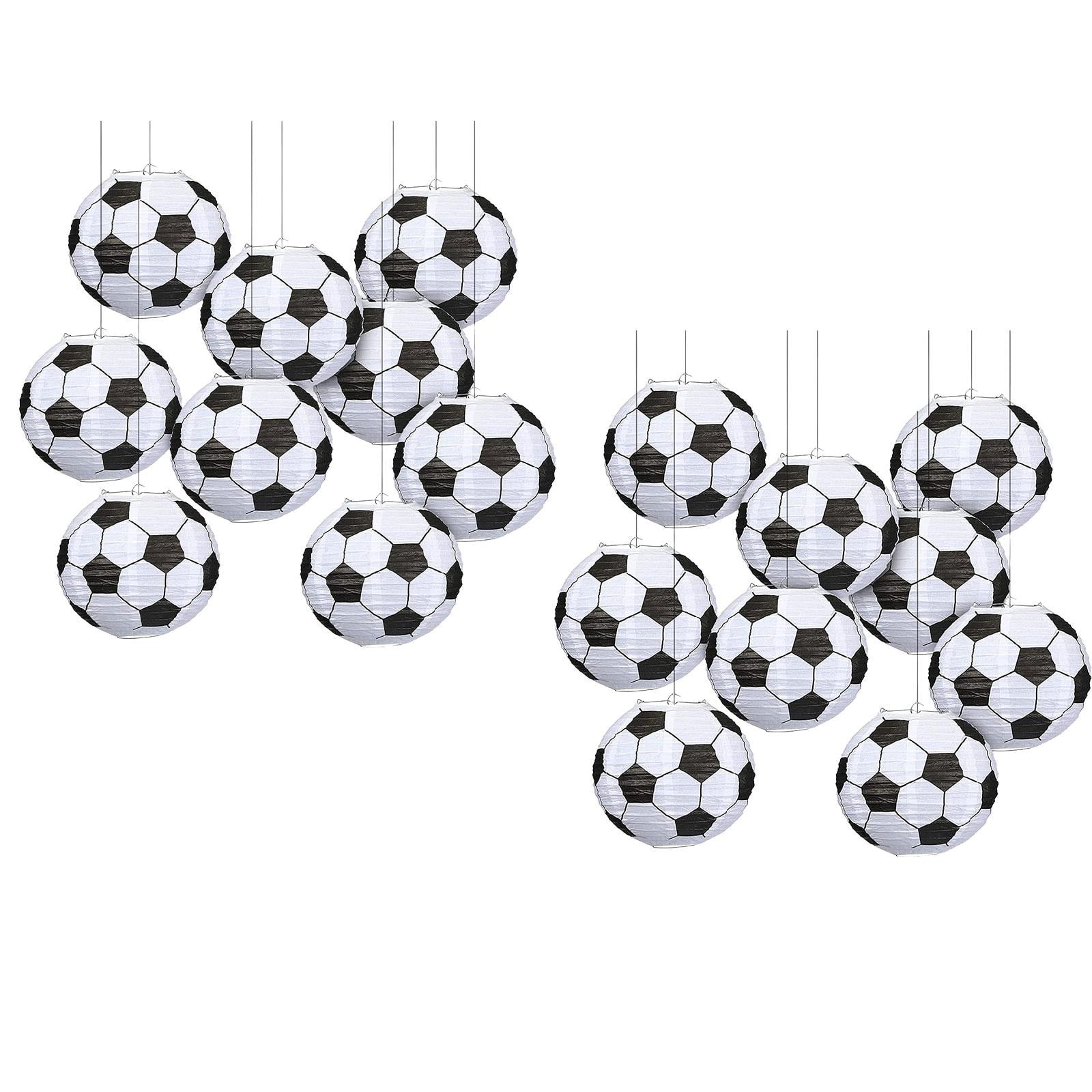 Bothyi - Linternas De Papel De Fútbol De 10 Piezas Para Mesa De Fiesta De Cumpleaños Con Temática Deportiva Para Eventos