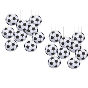 Bothyi - Linternas De Papel De Fútbol De 10 Piezas Para Mesa De Fiesta De Cumpleaños Con Temática Deportiva Para Eventos