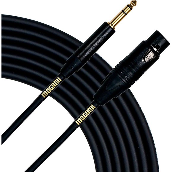 Cable de audio Mogami GOLDTRSXLRF10 10ft TRS XLRF Oro
