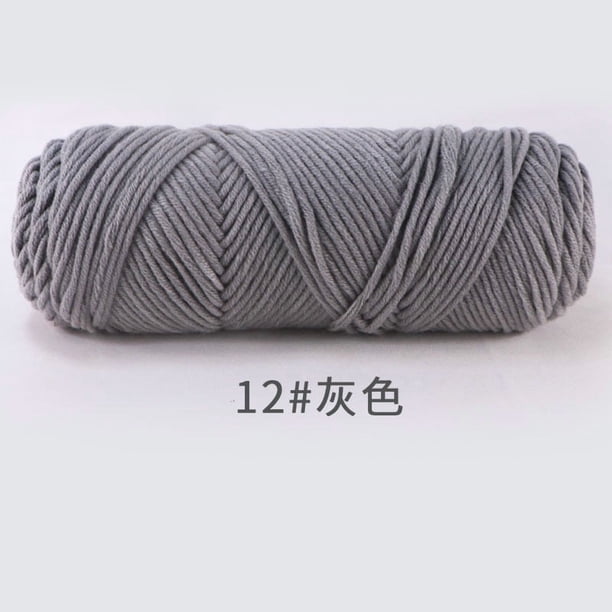 Xiao Hua Hilo gris, 100 g cada uno, 5 piezas - Hilo acrílico suave para ganchillo, punto y manualidades - Perfecto para bufandas, suéteres y proyectos de decoración del hogar